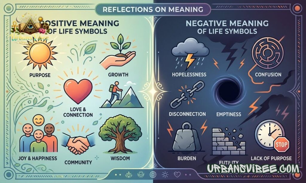 Positive and Negative Meaning of Life Symbols