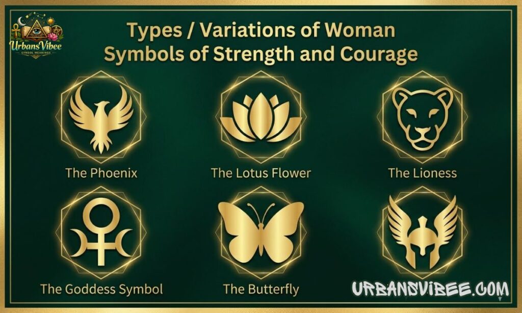 Types / Variations of Woman Symbols of Strength and Courage