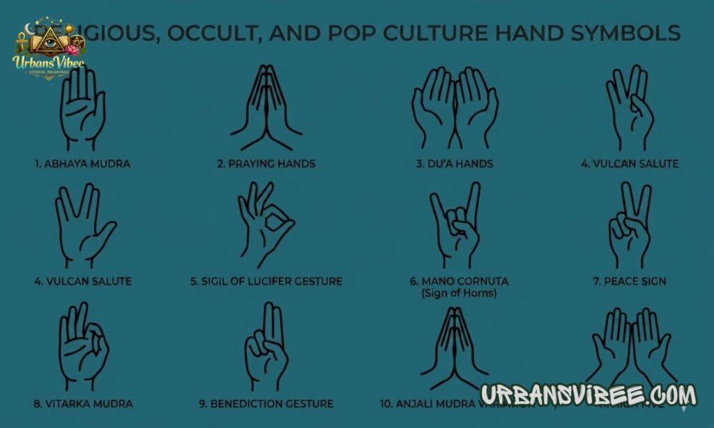 Religious, Occult And Pop Culture Hand Symbols