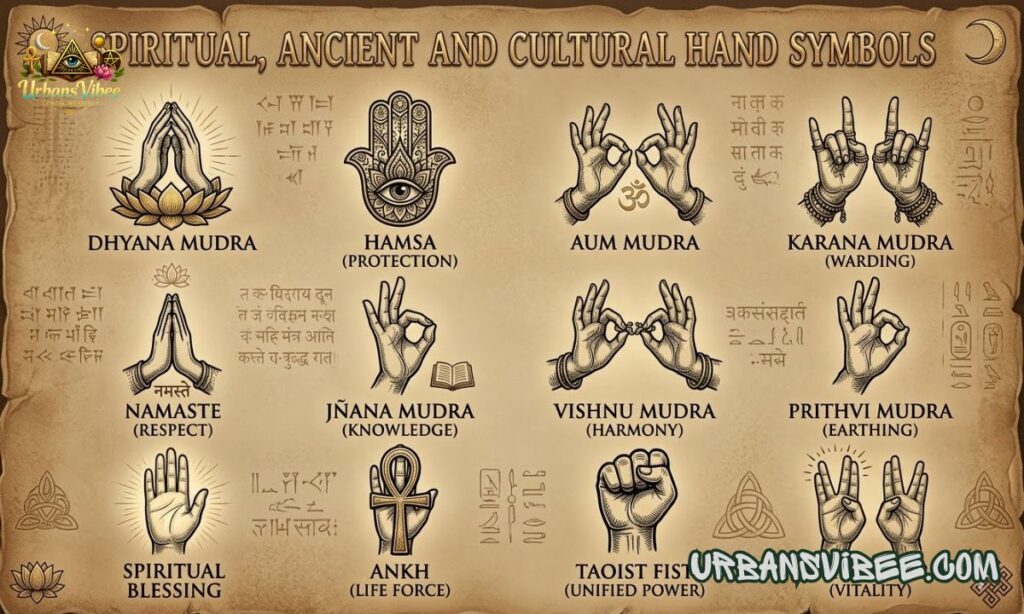 Spiritual, Ancient And Cultural Hand Symbols