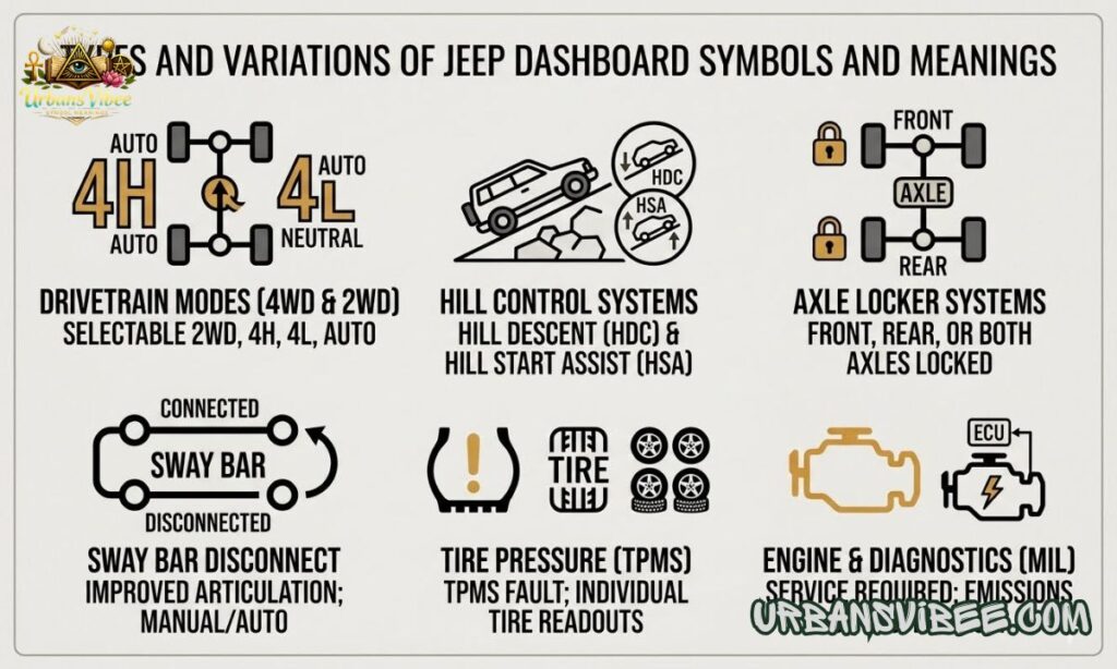 Types and Variations of Jeep Dashboard Symbols and Meanings